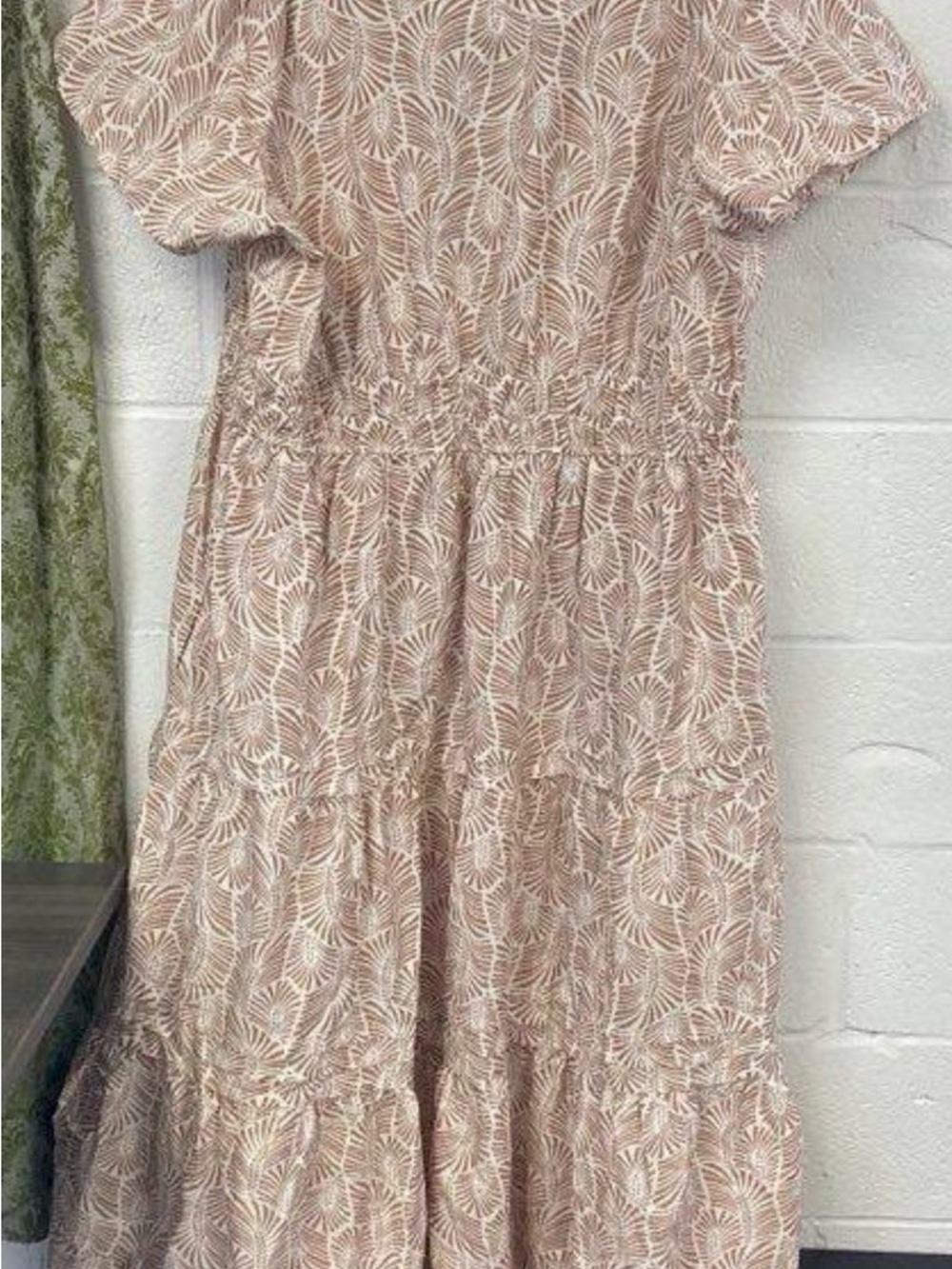 NWT Anthropologie The Somerset Maxi Dress | 3X | Tan + White Floral Print - Picture 7 of 8